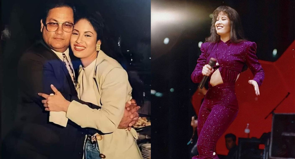Selena Quintanilla y su padre