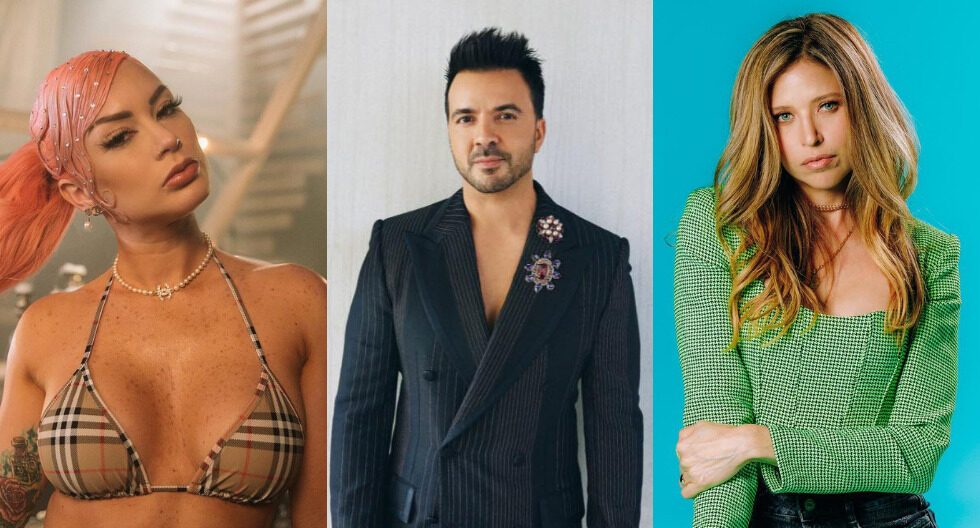 Anna Carina, Leslie Shaw y Luis FOnsi