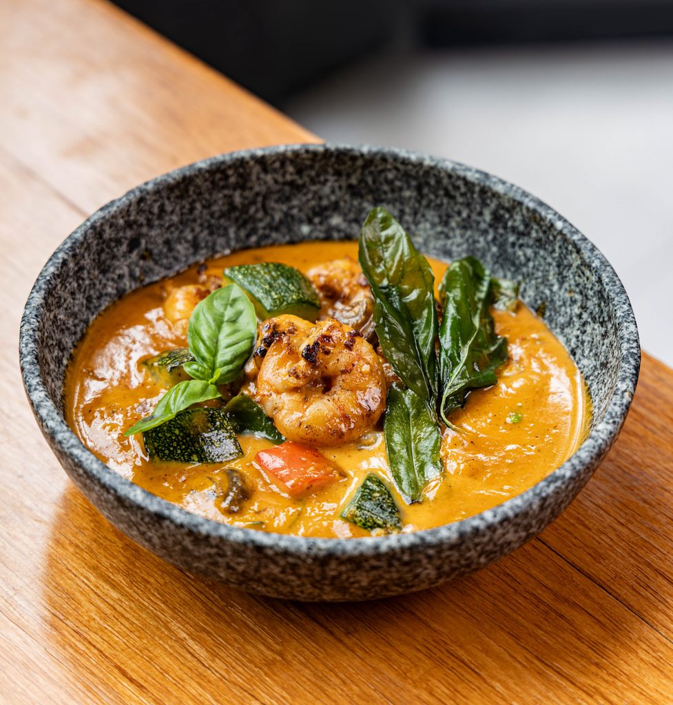 Curry Rojo con Langostinos
